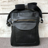 Black Motion - Leather Crossbody Bag