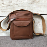 Dark Brown Carry - Leather Crossbody Bag
