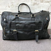 Black Voyager - Leather Duffle Bag