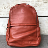 Maroon Trek Leather Backpack