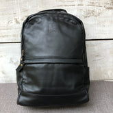 Black Urban Leather Backpack