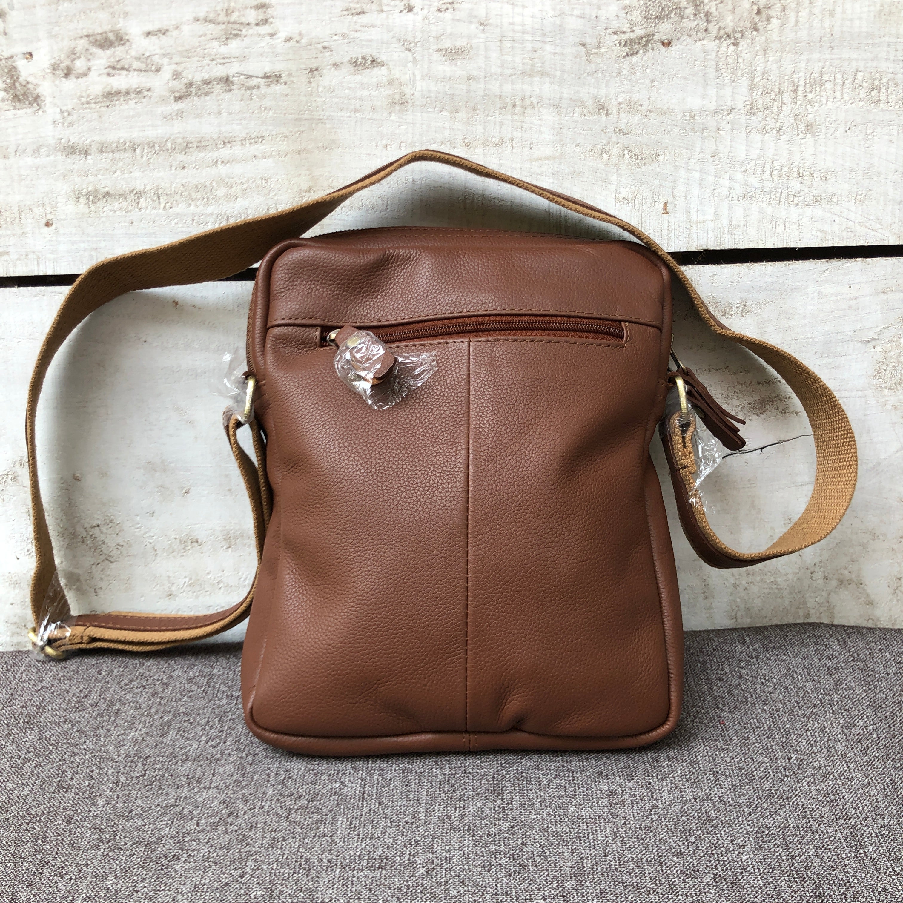 Dark Brown Carry - Leather Crossbody Bag