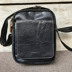 Black Glide - Small Leather Crossbody Bag
