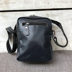 Black Glide - Small Leather Crossbody Bag