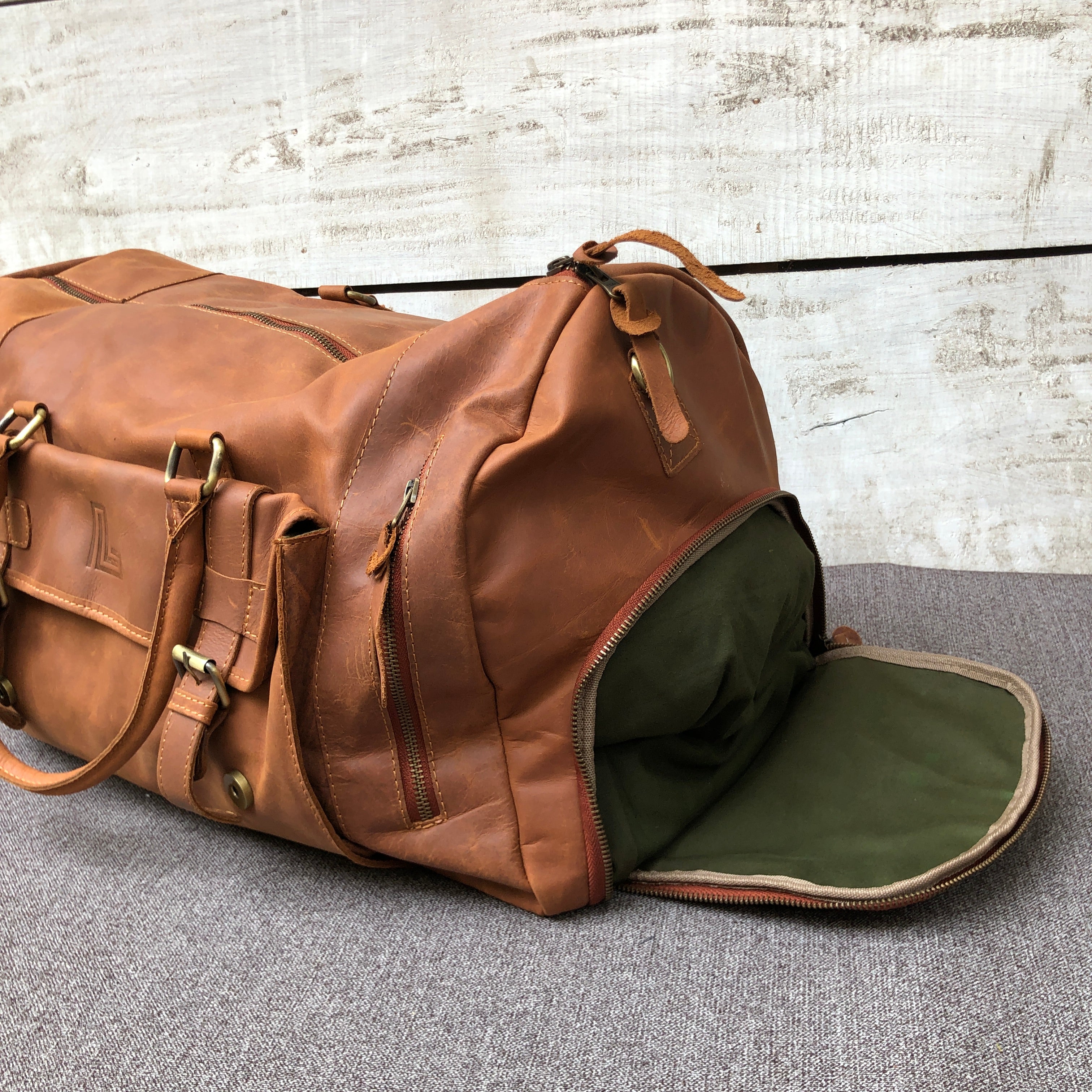 Brown Nomad - Leather Duffle Bag