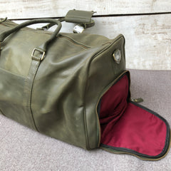 Olive Explorer - Leather Duffle Bag