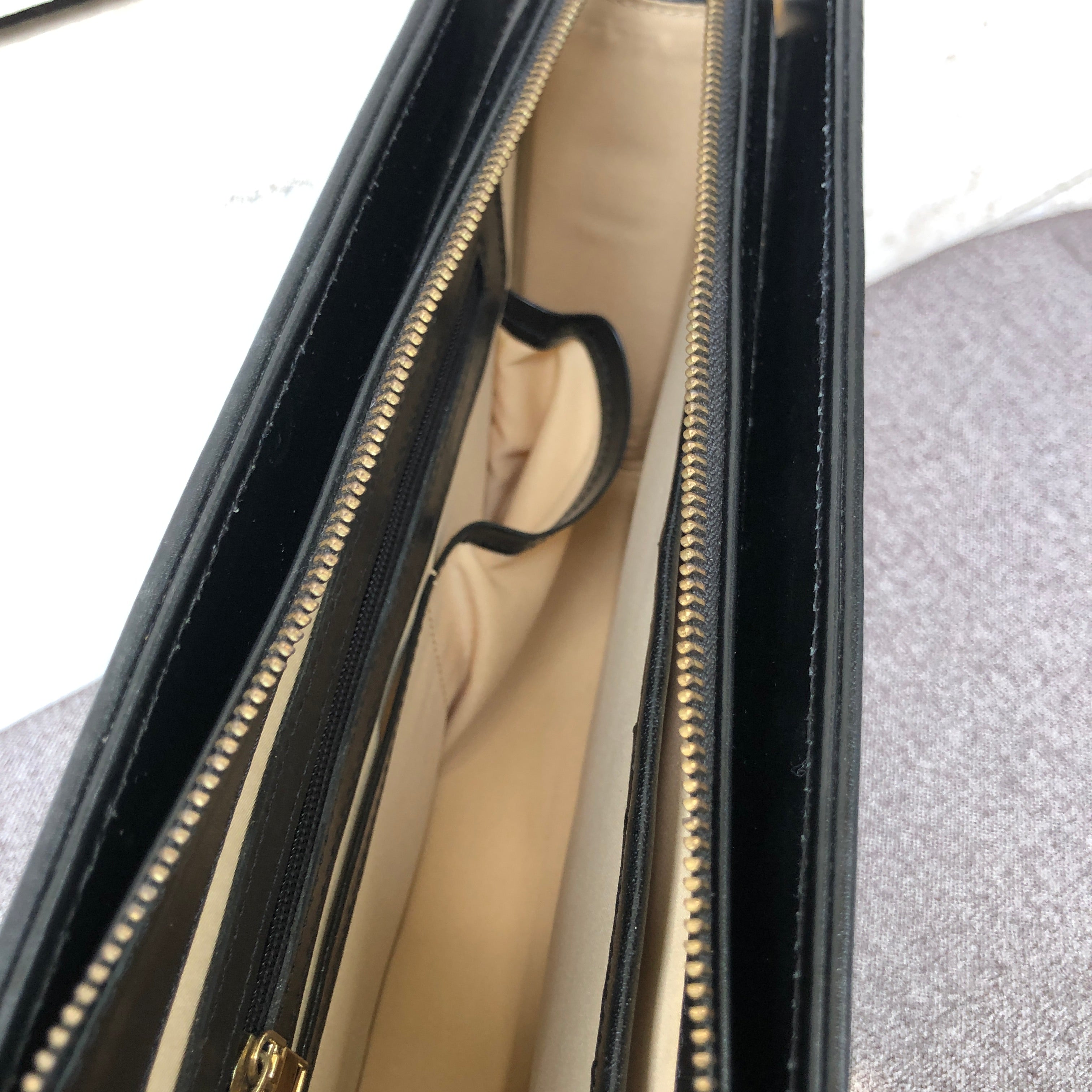 Black Leather File Organizer Bag - Laptop Bag
