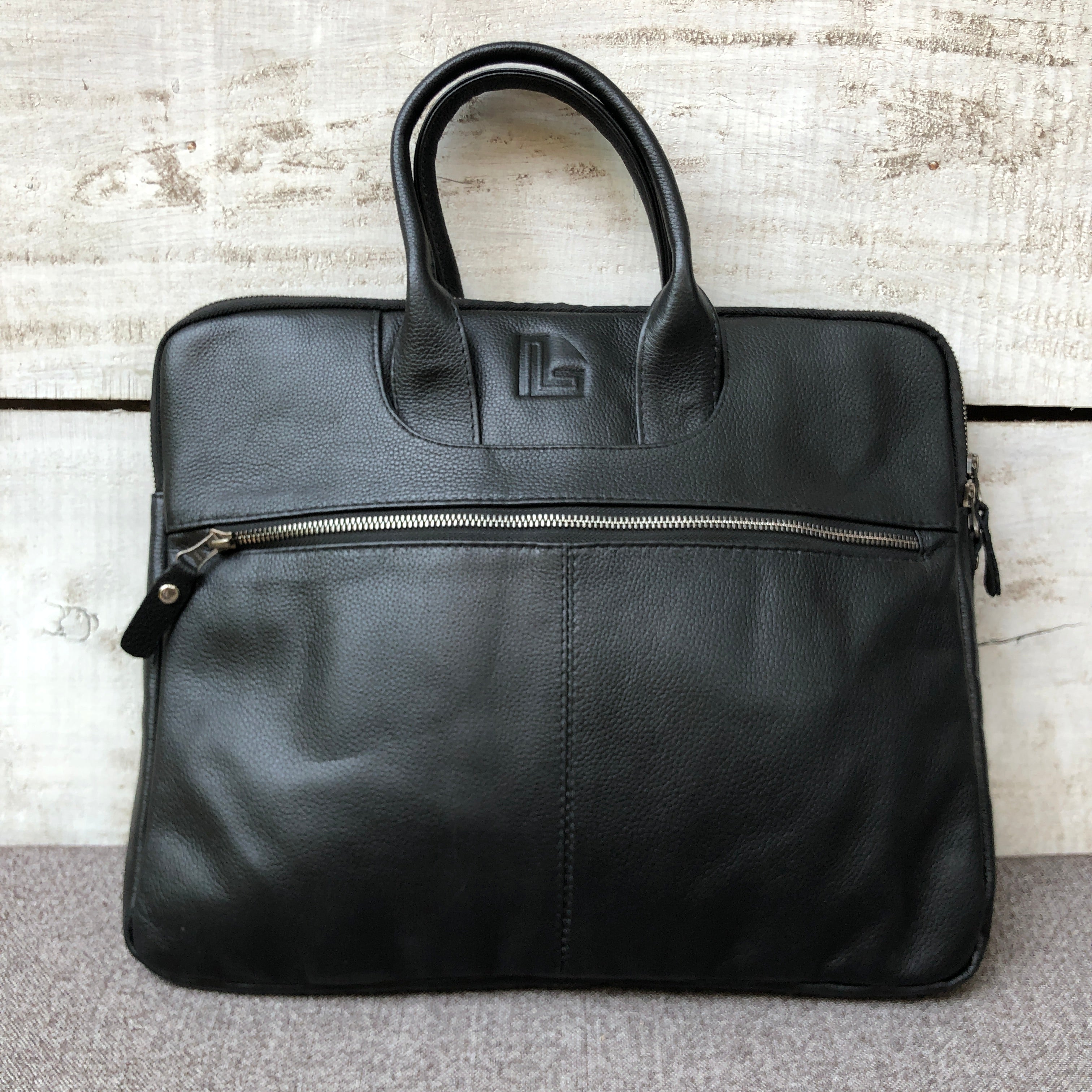 Black Elite - Leather Laptop Bag