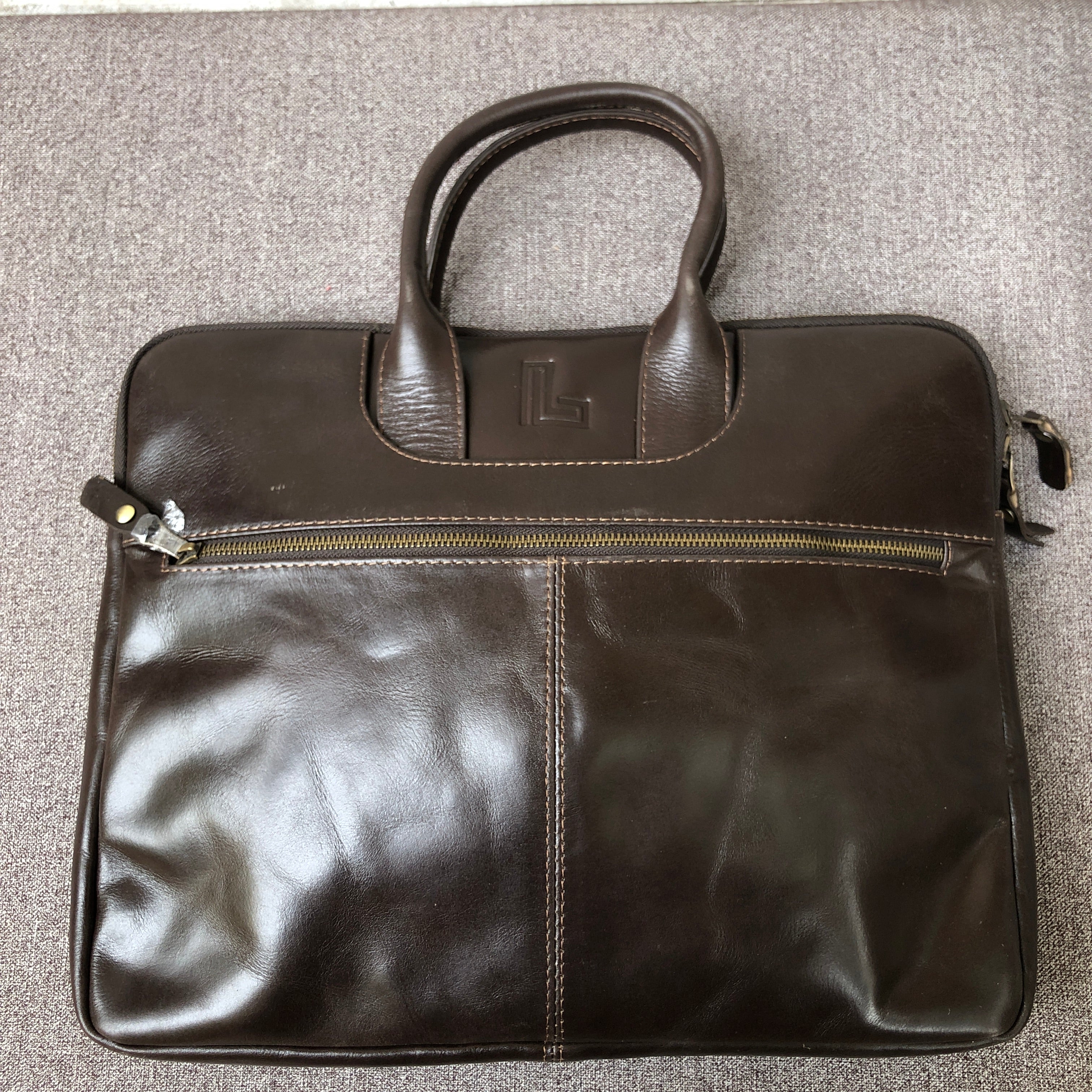 Dark Brown Vault - Leather Laptop Bag