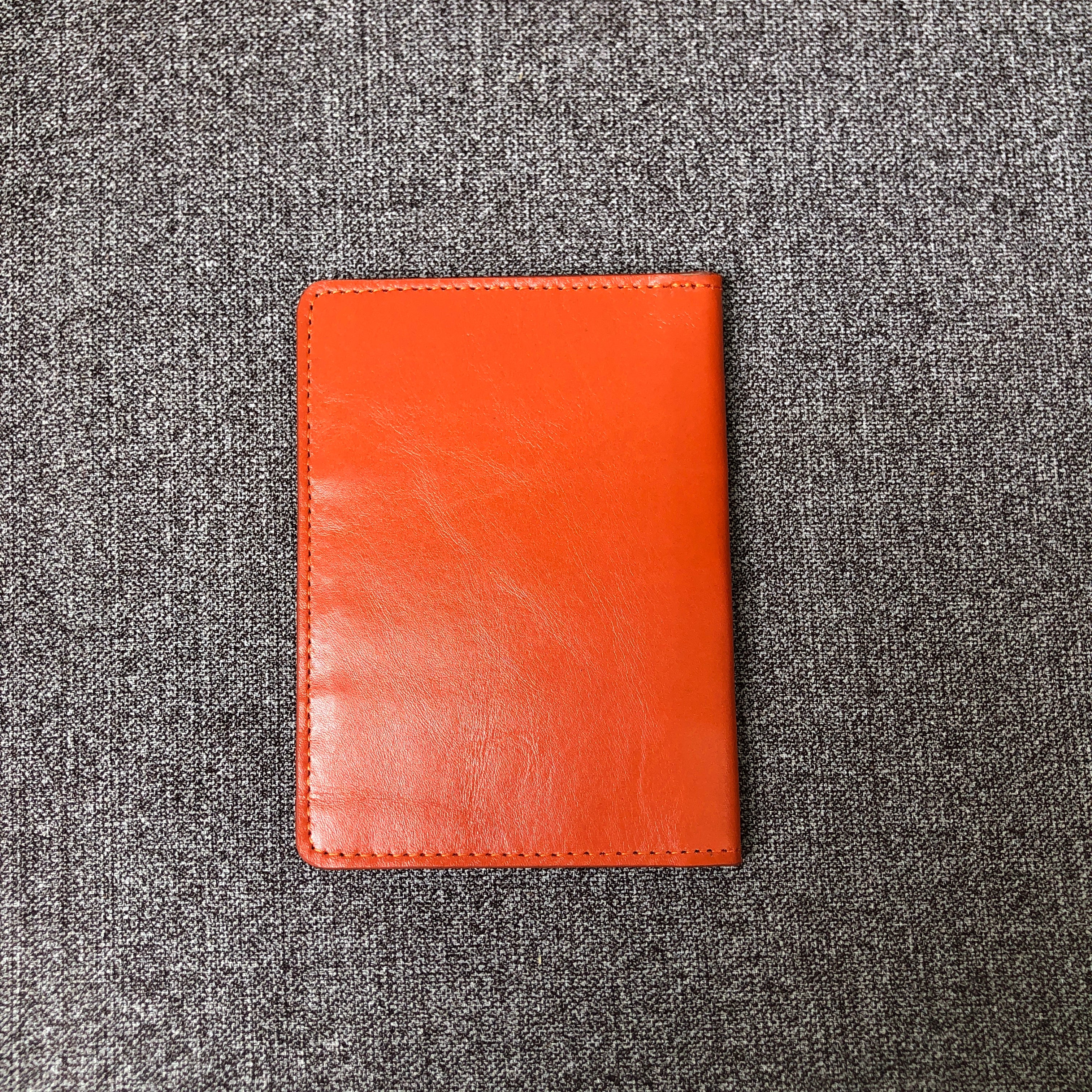 Orange Go - Leather Passport Cover