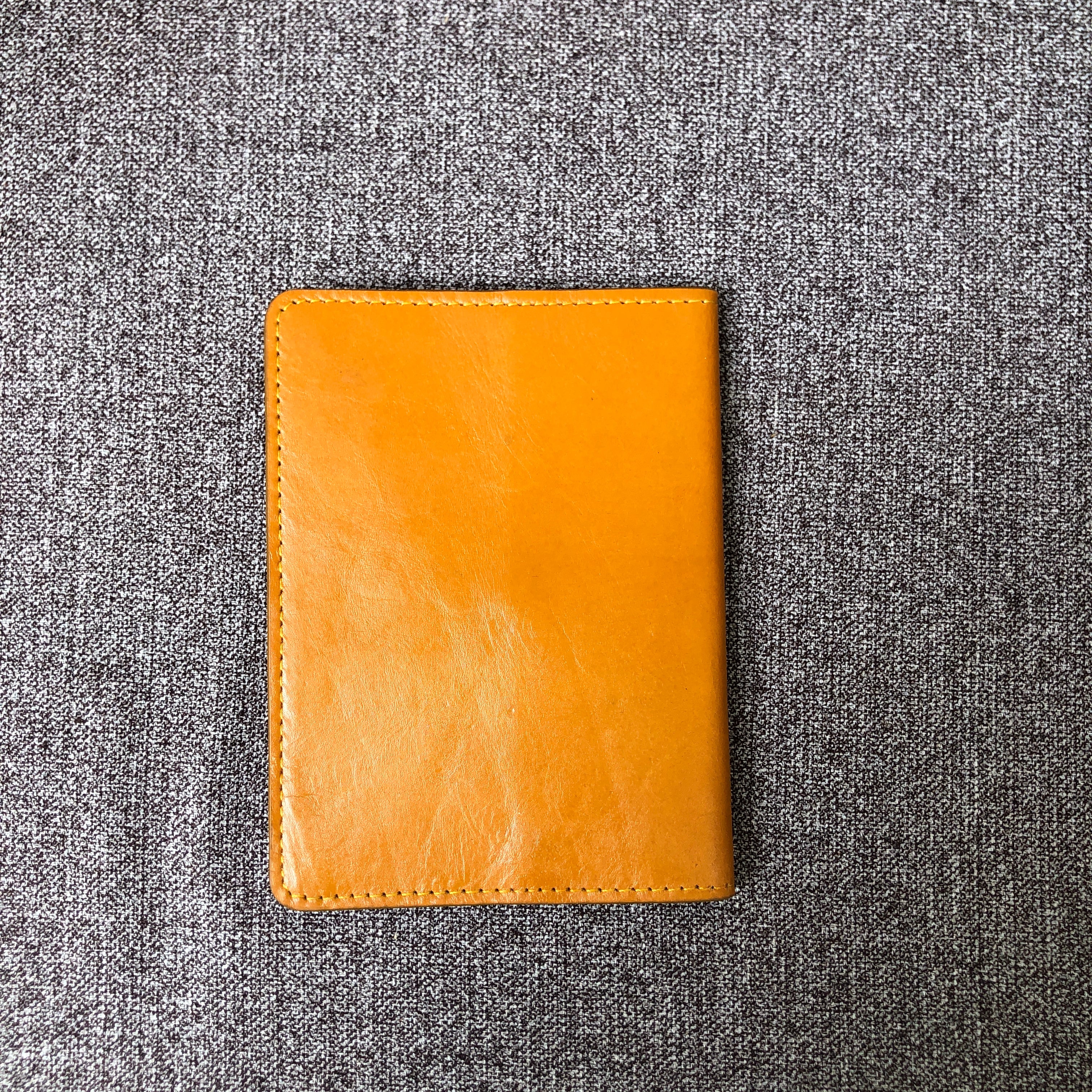 Mustard Pass - Leather Passport Cover